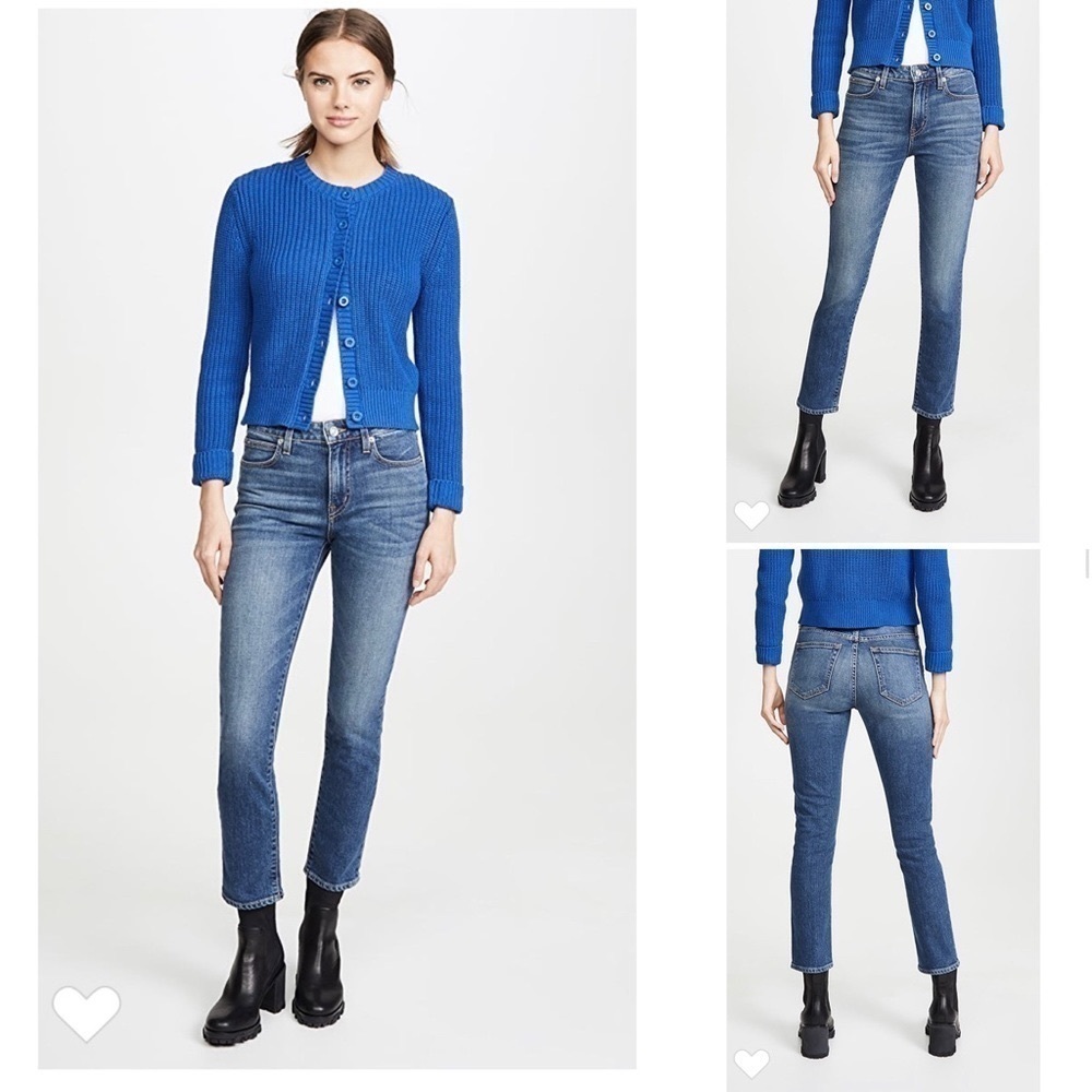 Slvrlake Jeans Lou Lou Crop Straight Slim Jeans in Atlantic 25